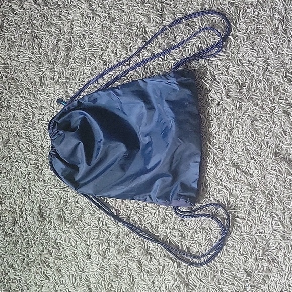 PUMA gray and blue drawstring back pack. Puma logo on front. - Picture 2 of 2
